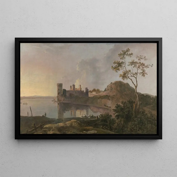 Un soir d'été, château de Caernarfon - Richard Wilson — framed artwork on a wall