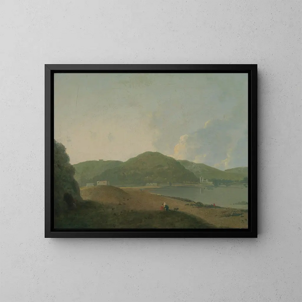 Lac d'Agnano avec la Grotta del Cane - Richard Wilson — framed artwork on a wall