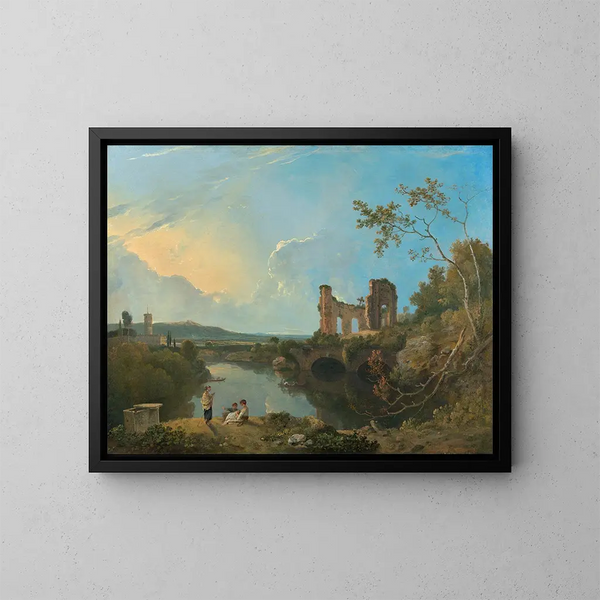 Temple of Venus at Baiae - Richard Wilson — framed artwork on a wall
