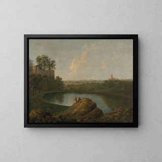 The Head of Lake Nemi - Richard Wilson — framed artwork on a wall