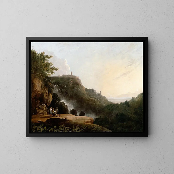 View of Tivoli, the Cascatelles, and Mécène's Villa - Richard Wilson — framed artwork on a wall