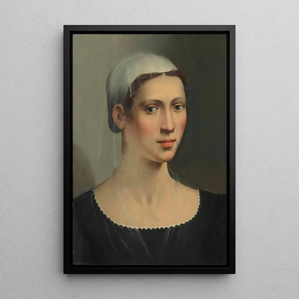 Portrait of a Lady - Ridolfo Ghirlandaio — framed artwork on a wall