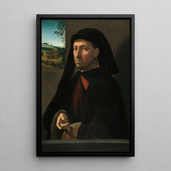 Portrait of a gentleman - Ridolfo Ghirlandaio — framed artwork on a wall
