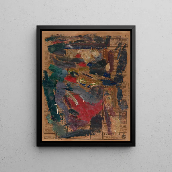 Colors used in the Self-Portrait with Black Eye Patch - Rik Wouters — framed artwork on a wall