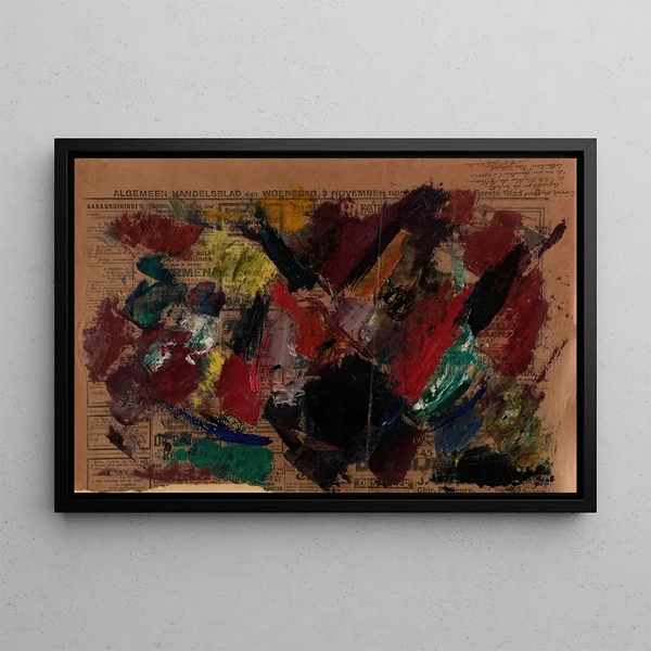 Colors used in Nude in a Cane Chair - Rik Wouters — framed artwork on a wall