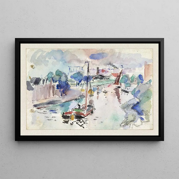 Le Kostverloren Vaart à Amsterdam vu en direction nord - Rik Wouters — framed artwork on a wall