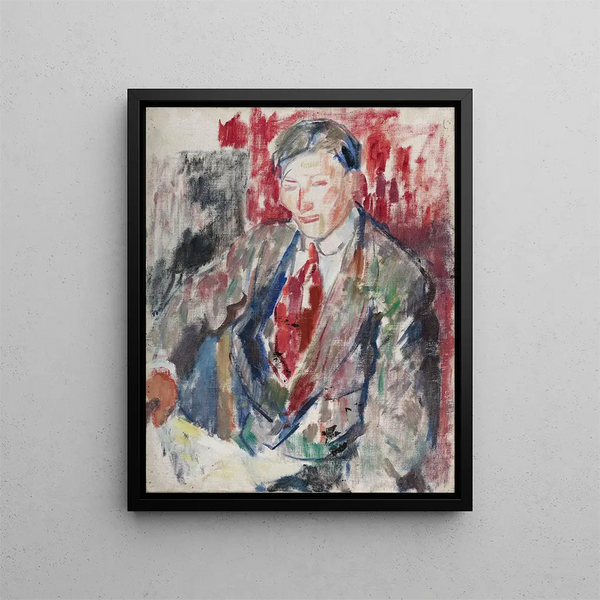 Portrait of Karel Wouters - Rik Wouters — framed artwork on a wall