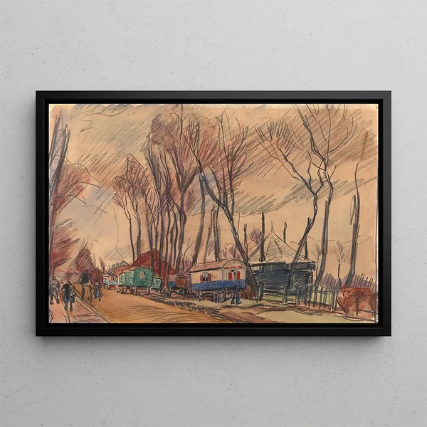 Route sous la Pluie Amersfoort - Rik Wouters — framed artwork on a wall