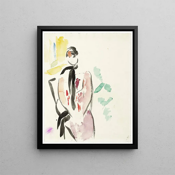 Sketch for a portrait of Mrs. De Carnire-Wouters, wife of the artist - Rik Wouters — framed artwork on a wall