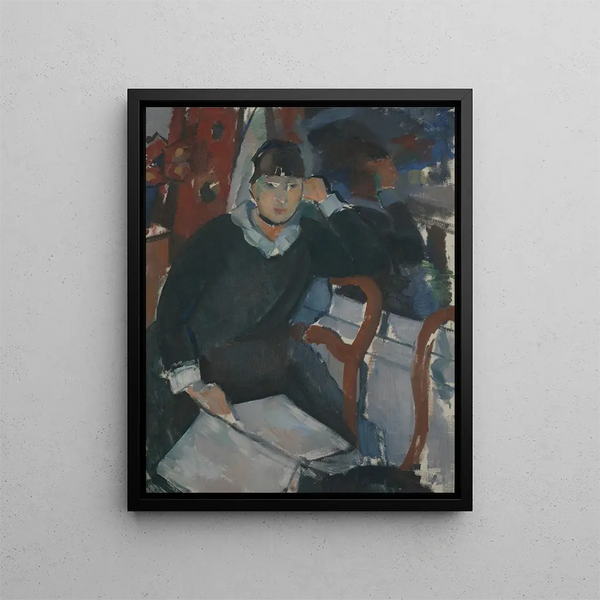 Femme assise à la fenêtre - Rik Wouters — framed artwork on a wall