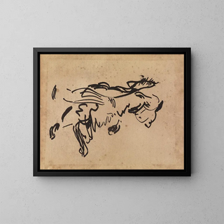 Study of a Cat - Rik Wouters — framed artwork on a wall