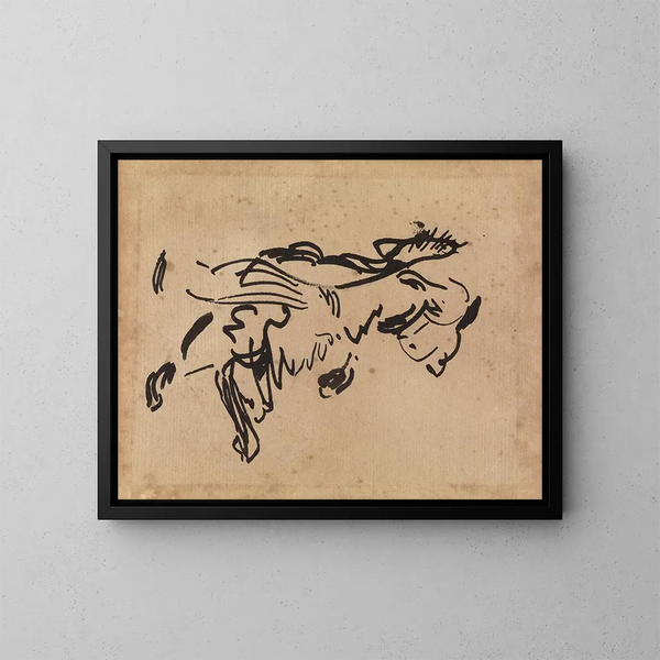 Study of a Cat - Rik Wouters — framed artwork on a wall