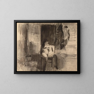 Susanne et les vieillards - Rik Wouters — framed artwork on a wall