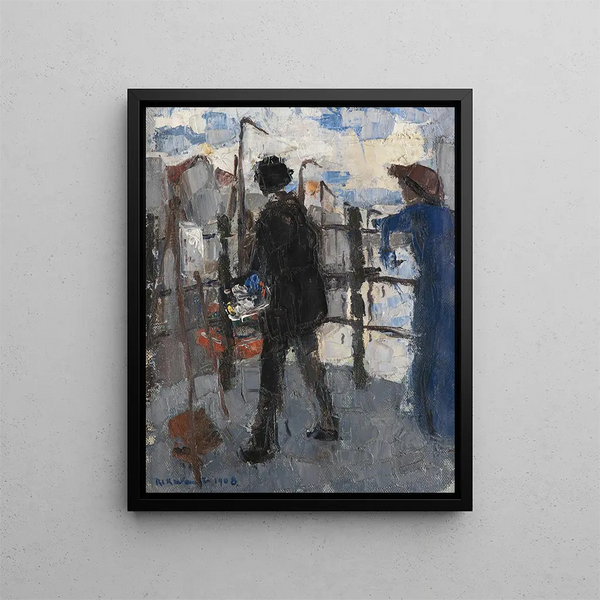 The Painter of Hoogbrug in Mechelen - Rik Wouters — framed artwork on a wall