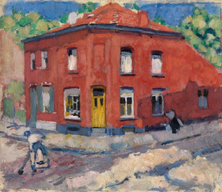 La maison rouge sous la neige tardive - Rik Wouters — artwork view