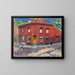 La maison rouge sous la neige tardive - Rik Wouters — framed artwork on a wall
