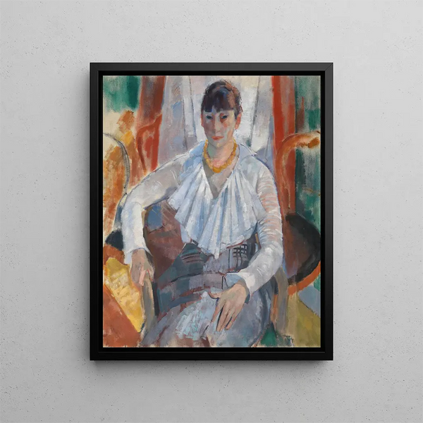 Woman in White - Rik Wouters — framed artwork on a wall
