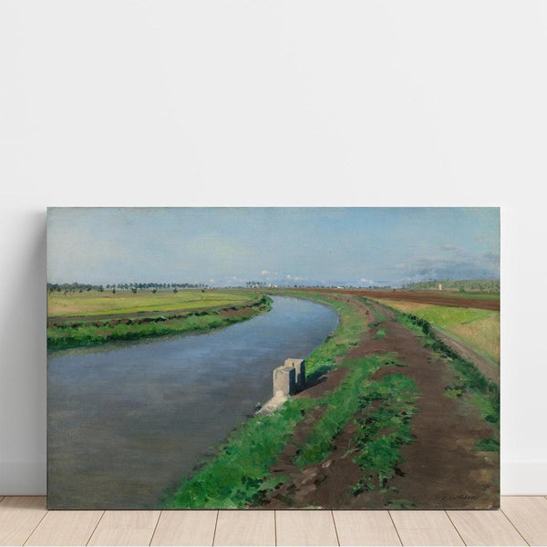 Reproduction of the painting Rives d'un canal, près de Naples - Gustave Caillebotte