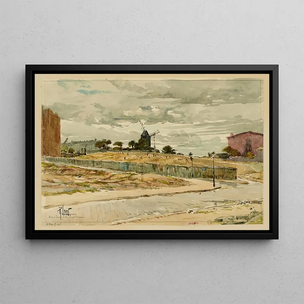 L'avenue Junot - René Leverd — framed artwork on a wall