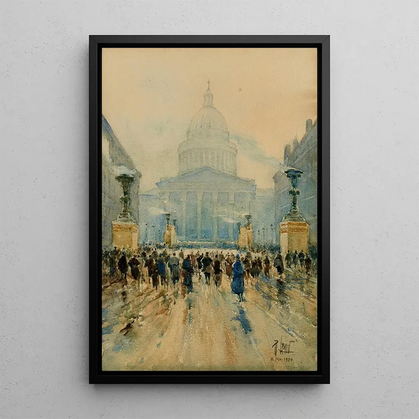 Le Panthéon on November 11, 1920 - René Leverd — framed artwork on a wall