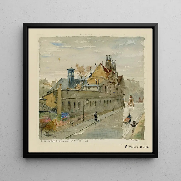 Rue Geoffroy-Saint-Hilaire la Pitié - René Leverd — framed artwork on a wall