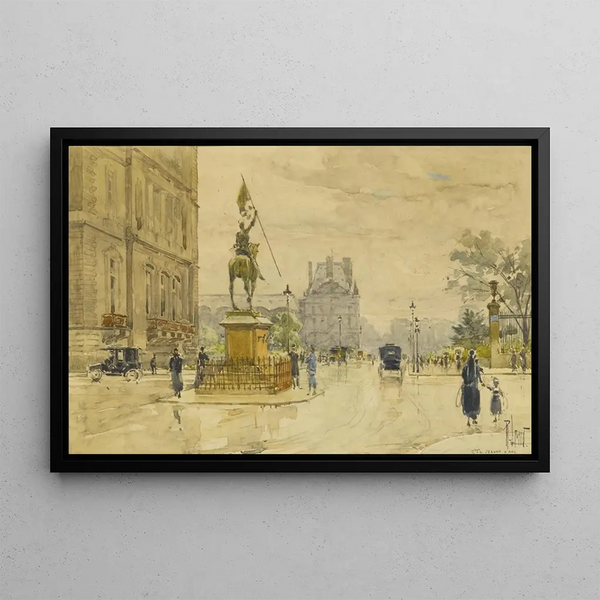 Rue de Jeanne d'Arc Paris - René Leverd — framed artwork on a wall