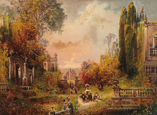a southern park landscape with figures - Robert Alott — artwork view