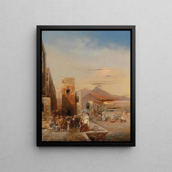 Scene from Southern Italy - Robert Alott — framed artwork on a wall