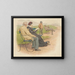 an elderly couple on a park bench with two men in the distance - Robert Barnes — framed artwork on a wall