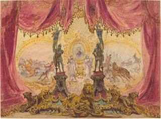 Scene with paintings and statues - Robert Caney — artwork view