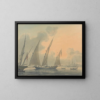 Navigation en Méditerranée - Robert Cleveley — framed artwork on a wall