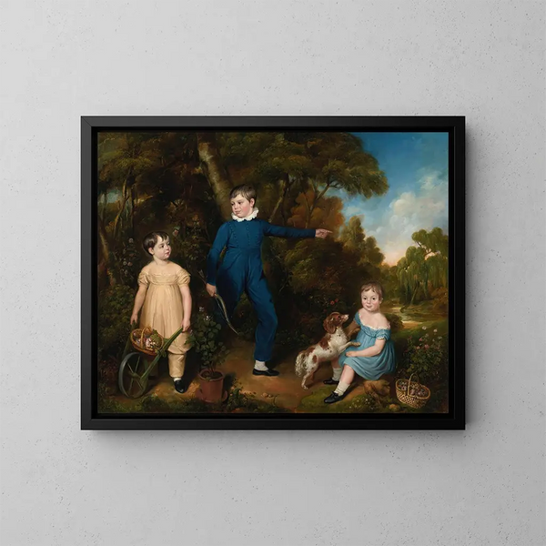 Les enfants de Charles Kendal de Manchester - Robert Crozier — framed artwork on a wall