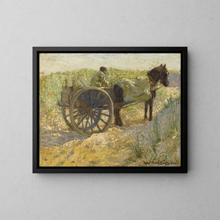 Horse with a Car - Robert David Gauley — framed artwork on a wall