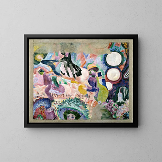 Carrousel of Pigs - Robert Delaunay — framed artwork on a wall