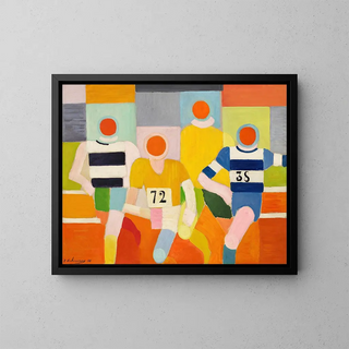 Les coureurs - Robert Delaunay — framed artwork on a wall