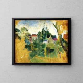 Unfinished Landscape Painting - Robert Delaunay — framed artwork on a wall