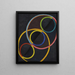 Relief noir avec des cercles de couleur - Robert Delaunay — framed artwork on a wall