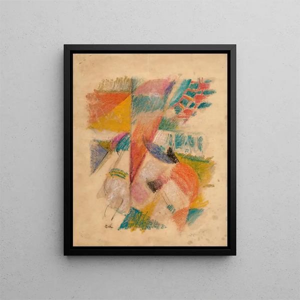Study for L'équipe de Cardiff - Robert Delaunay — framed artwork on a wall
