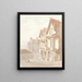 Street with buildings - Robert Dixon — framed artwork on a wall