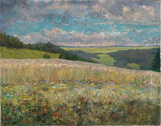 Summer landscape painting near Lauterbach in Upper Hesse - Robert Engelhorn — artwork view