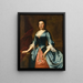 Portrait of Mrs. Samuel McCall Sr - Robert Feke — framed artwork on a wall