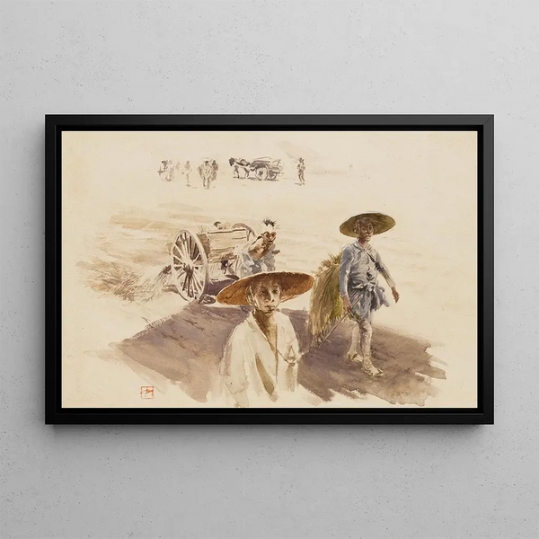 A water cart - Robert Frederick Blum — framed artwork on a wall