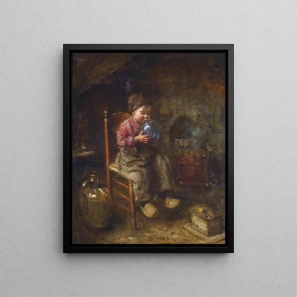 The Balloon - Robert Gemmell Hutchison — framed artwork on a wall