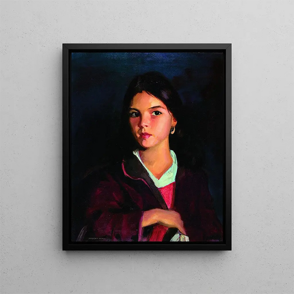 Bernadette - Robert Henri — framed artwork on a wall