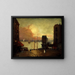 Clouds cumulus on the East River - Robert Henri — framed artwork on a wall