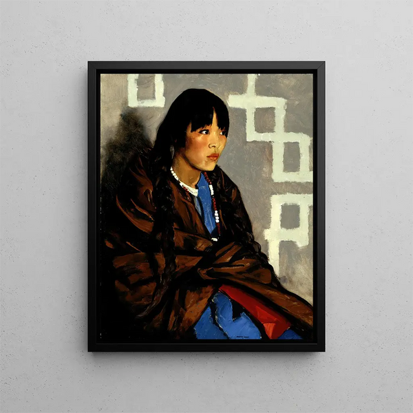Julianita, Native American girl - Robert Henri — framed artwork on a wall