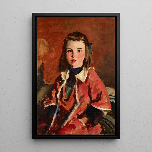 Young Irish Girl - Robert Henri — framed artwork on a wall