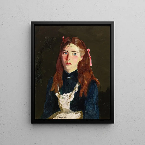Irish Girl Painting - Robert Henri — framed artwork on a wall