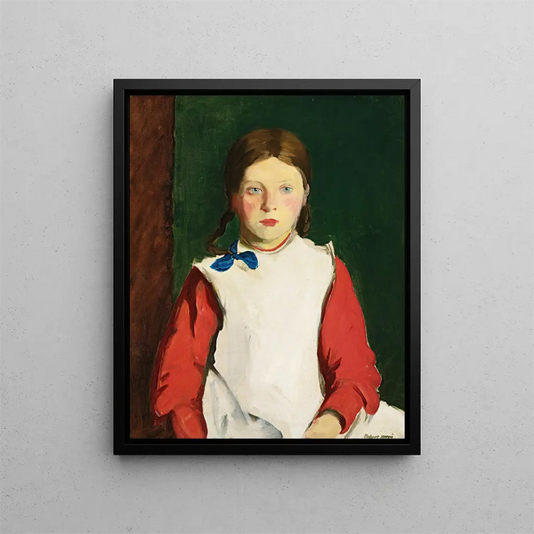 Irish Girl Painting - Robert Henri — framed artwork on a wall