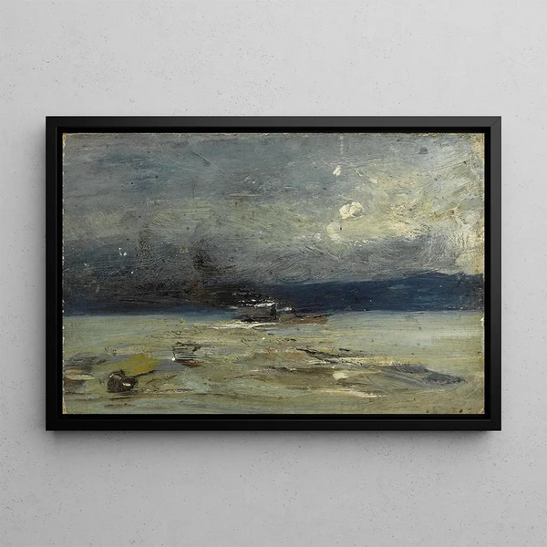 on the Hudson River - Robert Henri — framed artwork on a wall
